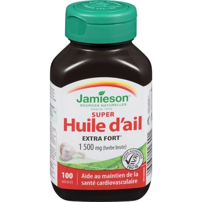 Jamieson Super Huile d'ail Extra Fort 1500 mg 100 ea, 0,10 $/1ch