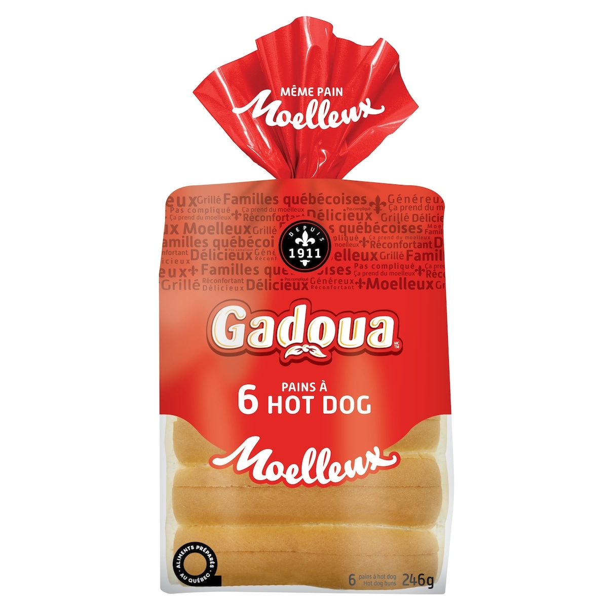 Gadoua Pains à hot dog - 6 6 ea