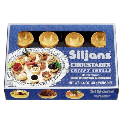 Siljans Crispy Shells For Hors D'Oeuvres & Desserts 40 g, $8.73/100g