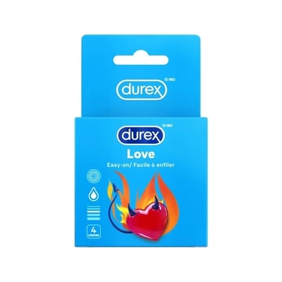Durex Love Lubricated Condoms 4 ea, $0.75/1ea