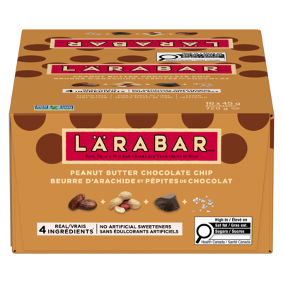 Larabar Barres d’arachide et brisures de chocolat, 16/paquet 16x45.0 g, 3,06 $/100g