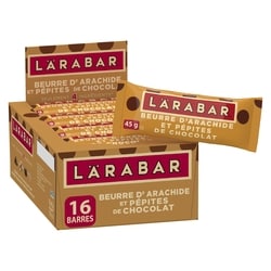 Larabar Barre énergétique aux fruits et aux noix beurre d’arachides et brisures de chocolat 45 g, 5,53 $/100g
