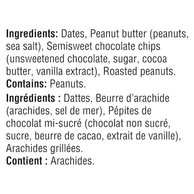Barre énergétique aux fruits et aux noix beurre d’arachides et brisures de chocolat