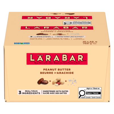 Larabar Fruit & Nut Energy Bar, Peanut Butter, 16/pack 16x48.0 g, $3.77/100g