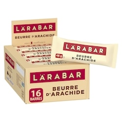 Larabar Barres énergétique aux fruits et aux noix, beurre d’arachides, 16/paquet 16x48.0 g, 2,47 $/100g