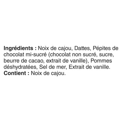 Barre énergétique Fruit & Nut, Pépites de chocolat, 16/paquet