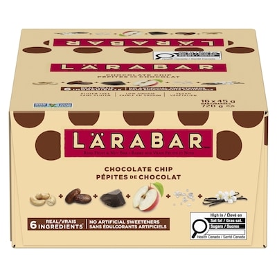 Barre énergétique Fruit & Nut, Pépites de chocolat, 16/paquet
