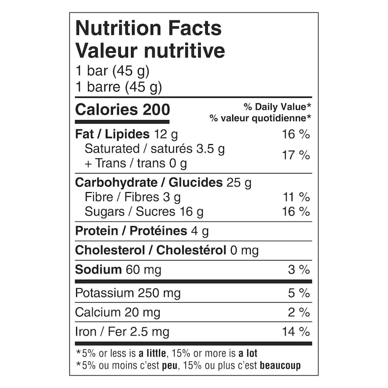 Fruit & Nut Energy Bar, Chocolate Chip