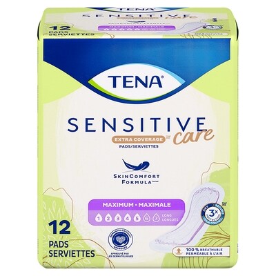 Tena Maximum Long Pads 12 ea, $0.71/1ea