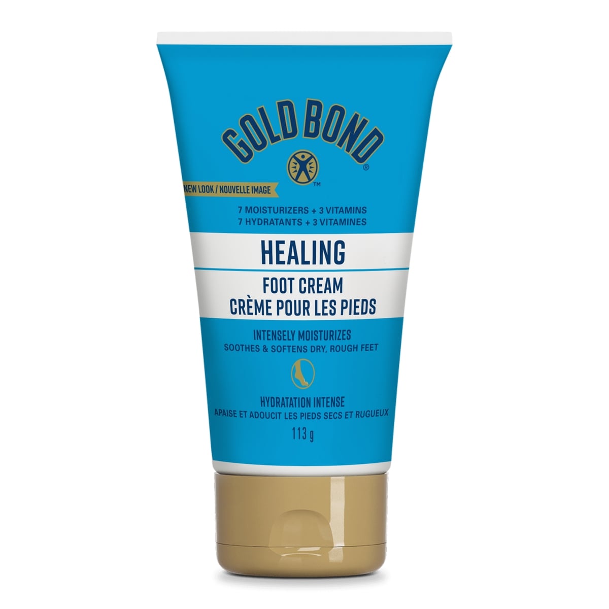Gold Bond Healing Crème pour les pieds, crème hydratante non grasse pour les pieds et talons secs et craquelés, avec du jojoba, de l'aloès et de la vitamine A, E et C 113 g, 9,28 $/100g