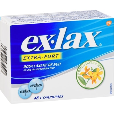 Ex-Lax Comprimés Ex-Lax avec sennosides 48 ea, 0,42 $/1ch