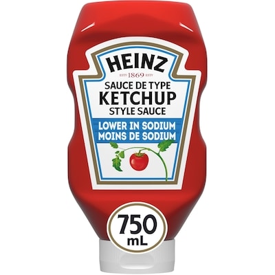 Heinz Tomato Ketchup Low Sodium 750 ml, $0.67/100ml