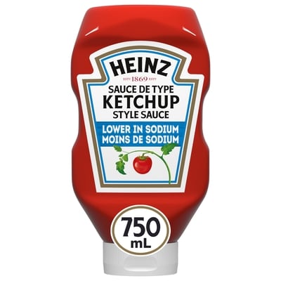 Heinz Tomato Ketchup Low Sodium 750 ml, $0.77/100ml