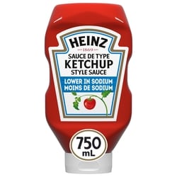 Heinz Bouteille De Ketchup Aux Tomates À Faible Teneur En Sodium 750 ml, 0,80 $/100ml