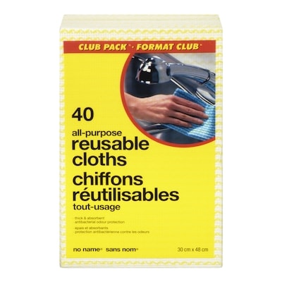 Sans Nom Chiffons réutilisables tout-usage, 40 feuilles 1 ea