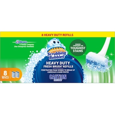 Scrubbing Bubbles Fresh Brush Toilet Cleaning System, Flushable Refills, Heavy Duty 8 ea, $5.00/1ea