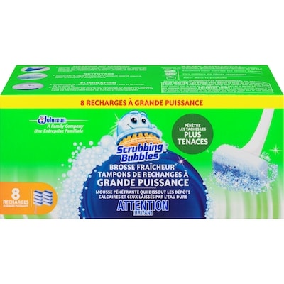 Scrubbing Bubbles Brosse Fraîcheur Toilette, Recharges jetables dans les toilettes, grande puissance 8 ea, 5,00 $/1ch