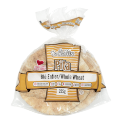 Montreal Pita Aladdin Whole Wheat Pita Bread 225 g, $0.89/100g