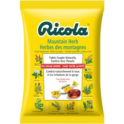 Ricola Pastilles contre la toux, herbes des montagnes, 19 pastilles par sachet 75 g, 6,39 $/100g