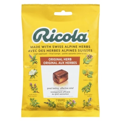 Ricola Cough Drops, Original Flavour, 17 Drops Per Bag 75 g, $6.39/100g