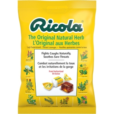 Ricola Pastilles contre la toux, saveur originale, 17 pastilles par sachet 75 g, 6,39 $/100g