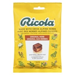Ricola Pastilles contre la toux, saveur originale, 17 pastilles par sachet 75 g, 6,39 $/100g