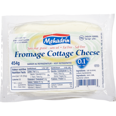 Mehadrin Kosher Cottage Cheese 454 g, $3.08/100g