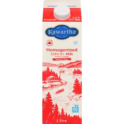 Kawartha Homogenized Milk 1 l, $0.41/100ml