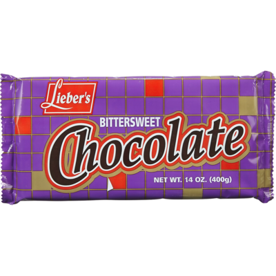 Lieber’s Tablette de chocolat mi-sucré Lieber 397 g, 3,52 $/100g