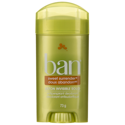 Ban Invisible Solid Antiperspirant Deodorant - Sweet Surrender 73 g, $6.84/100g