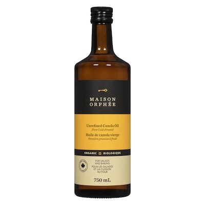 Maison Orphée Huile de canola biologique non raffinée 750 ml, 1,87 $/100ml