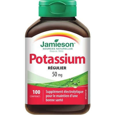 Jamieson Potassium 50 mg 100 ea, 0,14 $/1ch