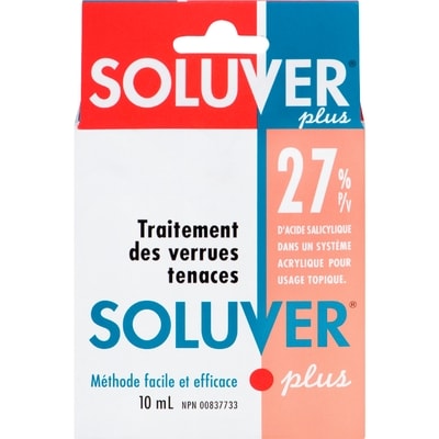Soluver Traitement des verrues Solouver Plus 10 ml, 184,90 $/100ml