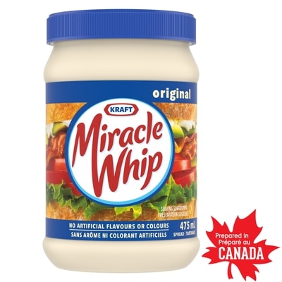 Kraft Miracle Whip Original Spread 475 ml, $1.26/100ml