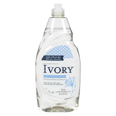 Ivoire Savon à vaisselle liquide classique, détergent à vaisselle, parfum original 709 ml, 0,70 $/100ml