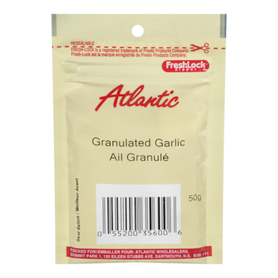 null Atlantic Granulated Garlic 50 g, $3.98/100g