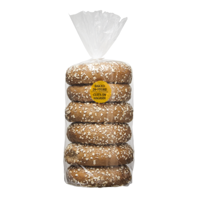 null Bagels, Multigrain Package of 6 510 g, $0.78/100g