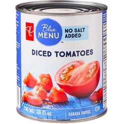 PC Blue Menu Diced Tomatoes 796 ml, $0.29/100ml