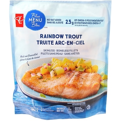 PC Menu Bleu Filets de truite arc-en-ciel sans peau et sans arêtes Menu bleu 280 g, 5,71 $/100g