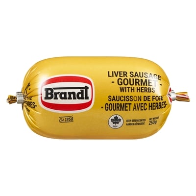 Brandt Liver Sausage Chub 250 g, $2.60/100g