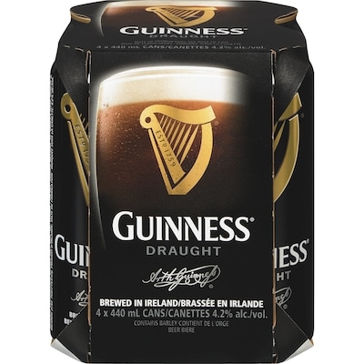 Guinness Beer Draught (ID required at pick-up) 4x440.0 ml, $0.78/100ml