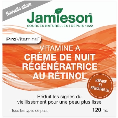 Jamieson Vitamine A Crème de Nuit Régénératrice au Rétinol 120 ml, 16,66 $/100ml