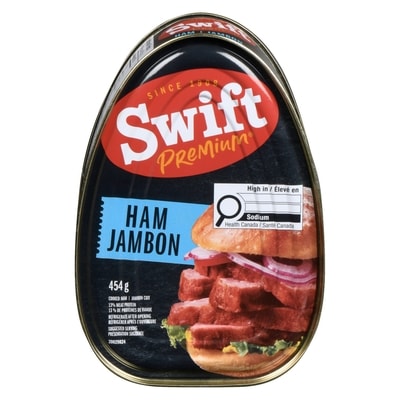 Swift Jambon cuit en conserve 454 g, 1,76 $/100g