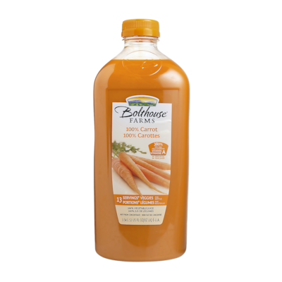 Bolthouse 100% Carrot 1.54 l, $0.65/100ml