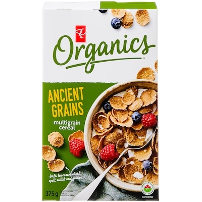 PC Organics Organics Ancient Grains Multigrain Cereal 375 g, $1.54/100g