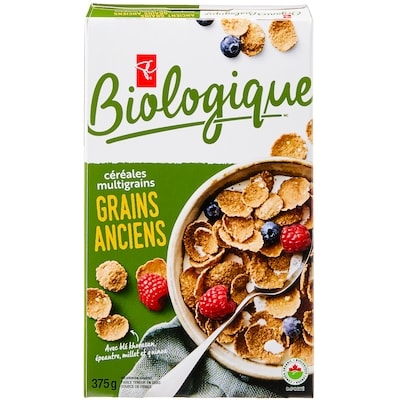 PC Biologique Céréales multigrains grains anciens Biologique 375 g, 1,60 $/100g