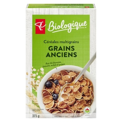 PC Biologique Céréales Grains Anciens 375 g, 1,73 $/100g