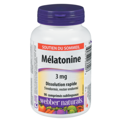 Webber Naturals Mélatonine 3 mg 90 ea, 0,07 $/1ch