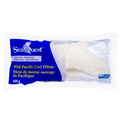 Seaquest Cod Fillets Wild Pacific 400 g, $2.25/100g