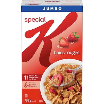 Kellogg’s Special K Céréales Special K Baies rouges, format géant 700 g, 1,57 $/100g